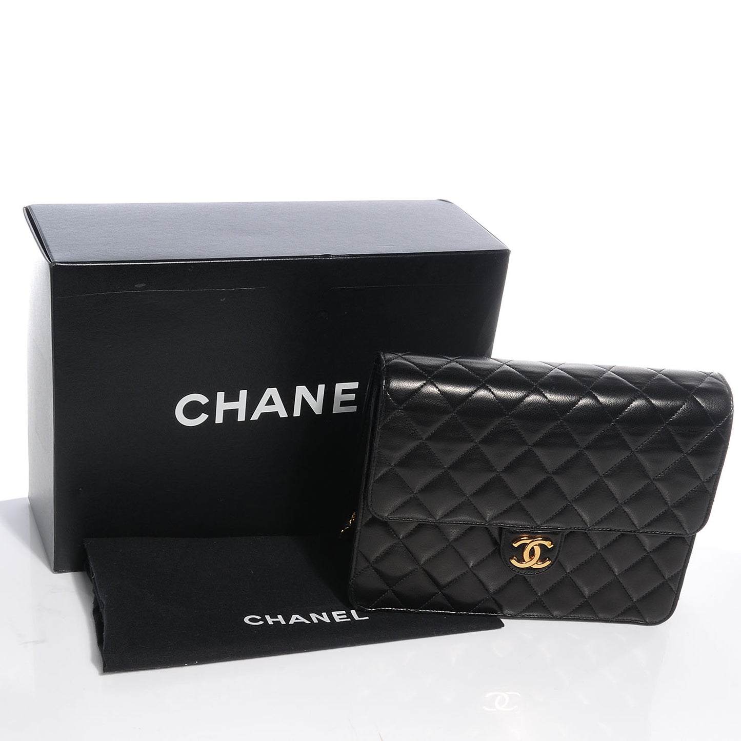 Lambskin Small Single Flap Black