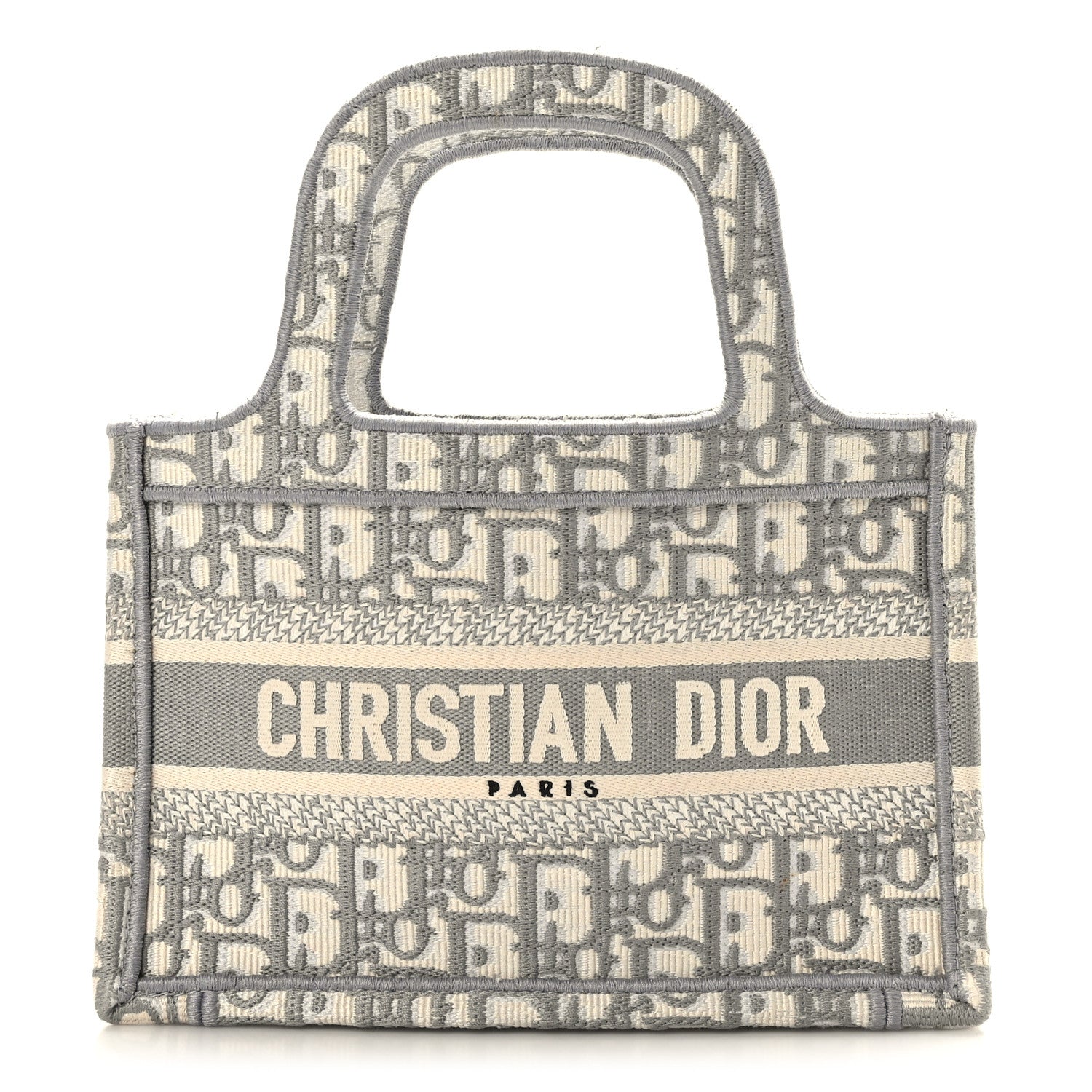 Christian Dior Oblique Mini Book Tote Grey Multicolor 1 of 10