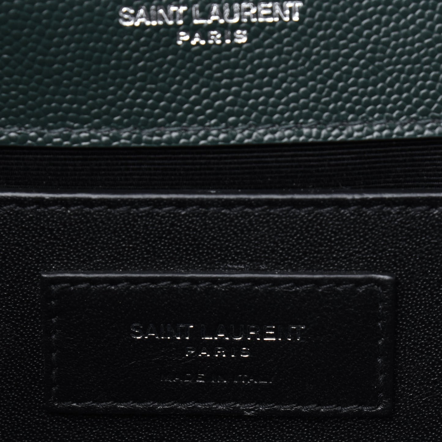 Grain De Poudre Medium Monogram Kate Satchel Vert Fonce