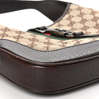 Gucci Monogram Web Jackie O Hobo Dark Brown 9 of 11