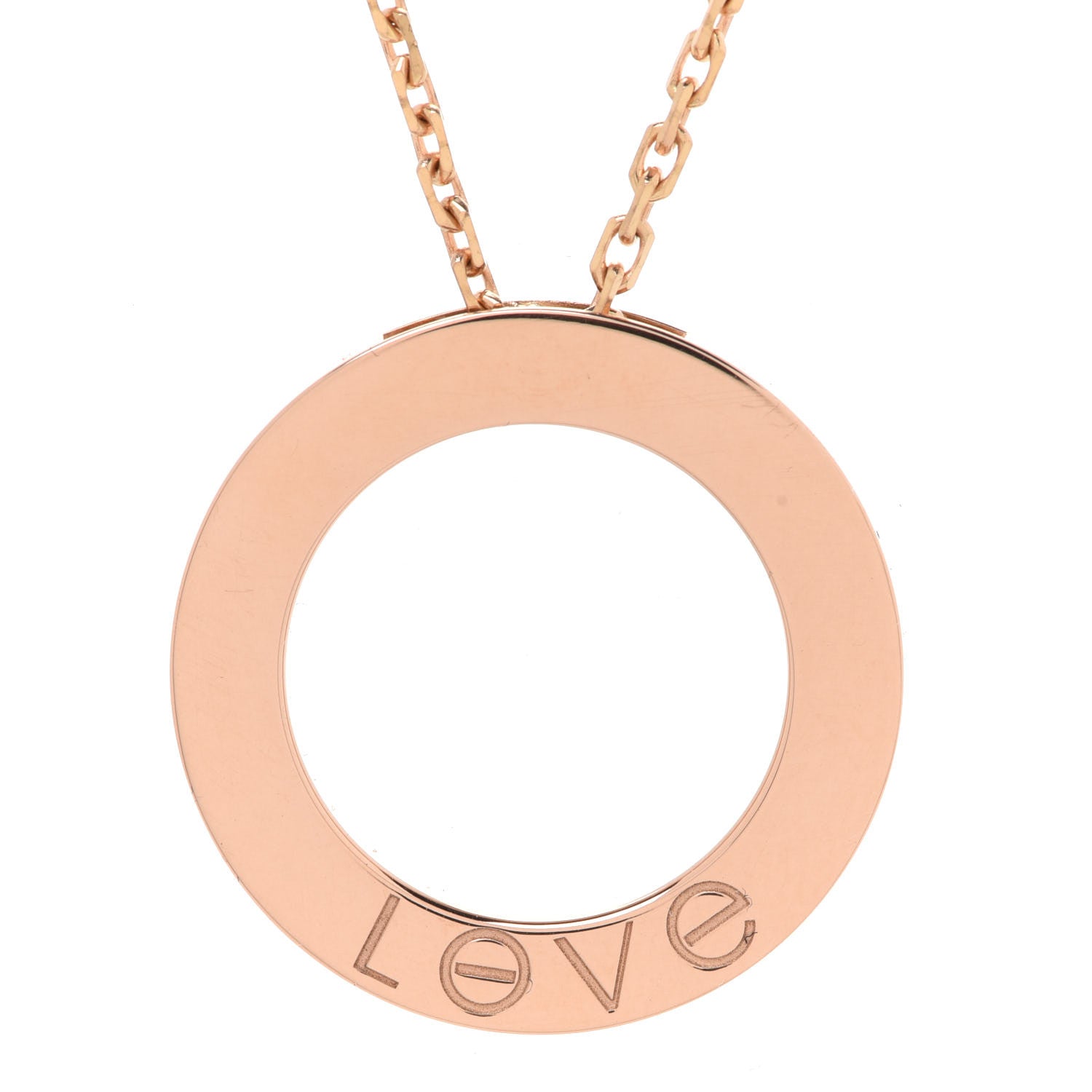 Cartier 18K Pink Gold LOVE Pendant Necklace 4 of 7