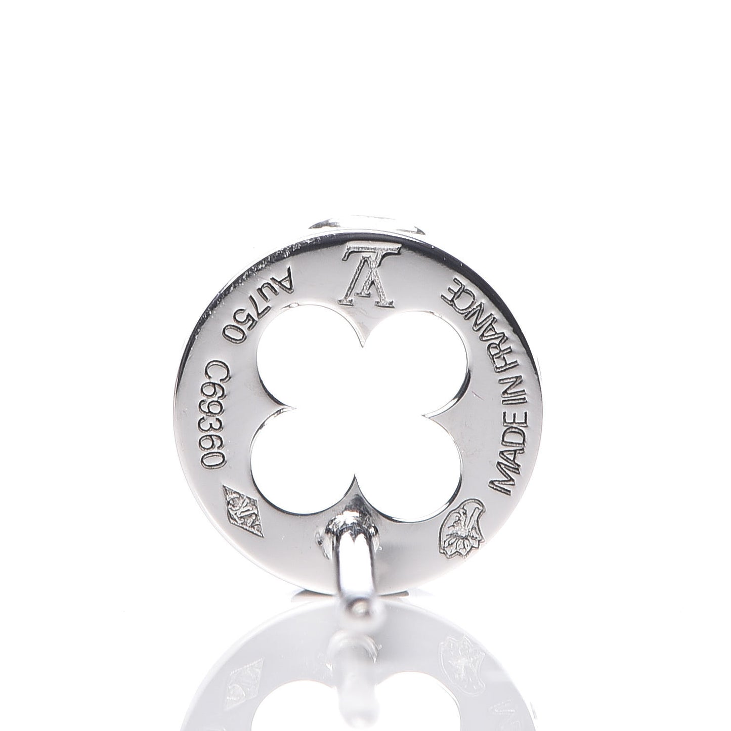 18K White Gold Empreinte Ear Studs Earrings