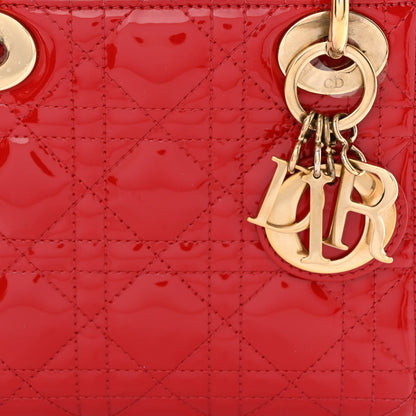Christian Dior Patent Cannage Mini Lady Dior Red 8 of 10