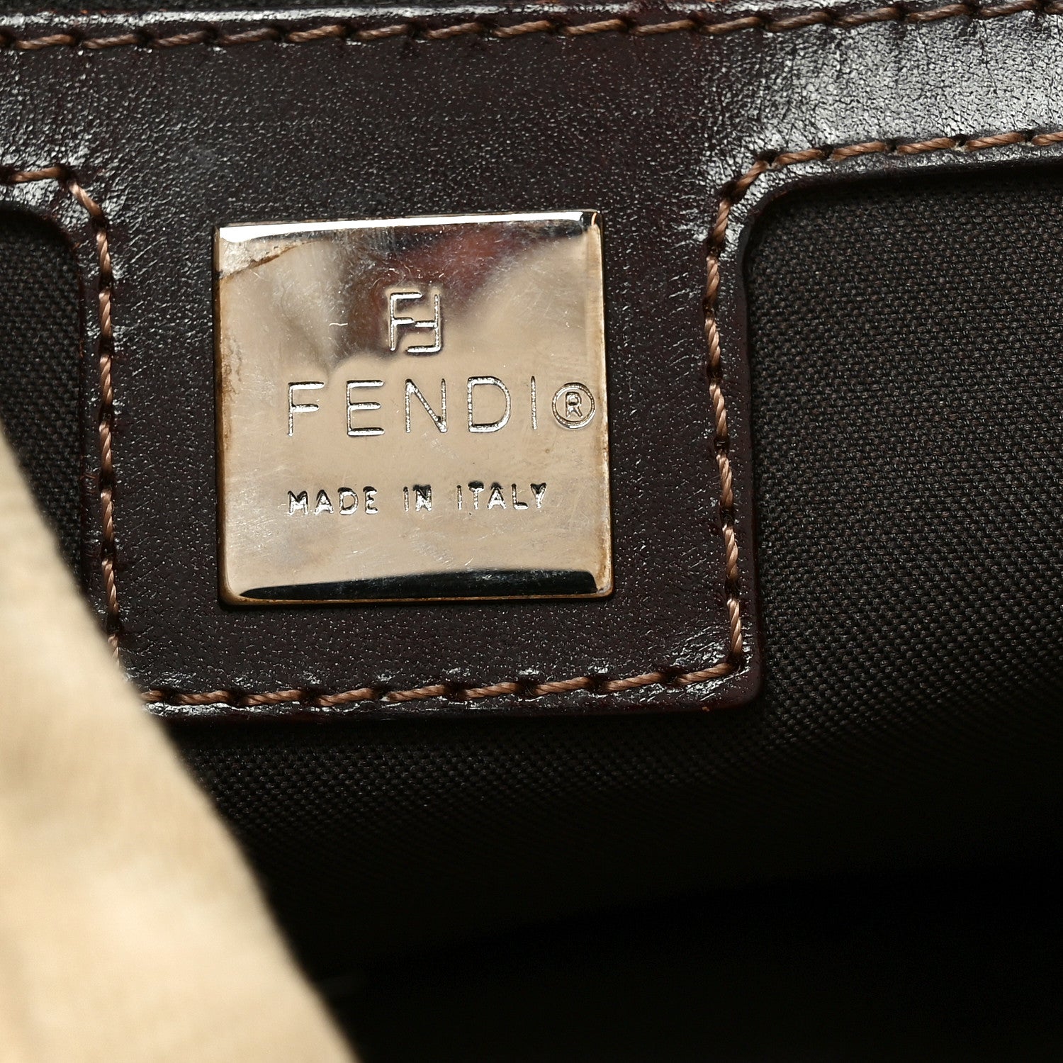Fendi Zucca Mama Baguette Beige 6 of 10