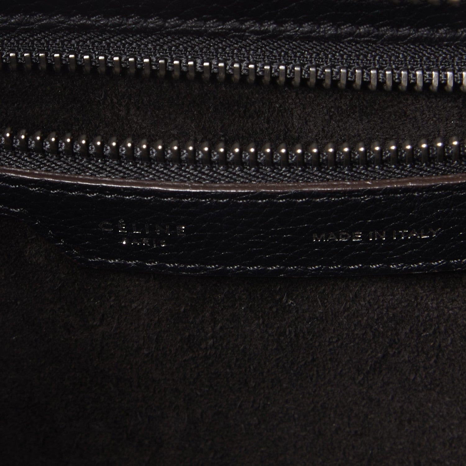 Celine Drummed Calfskin Micro Luggage Black 9 of 10