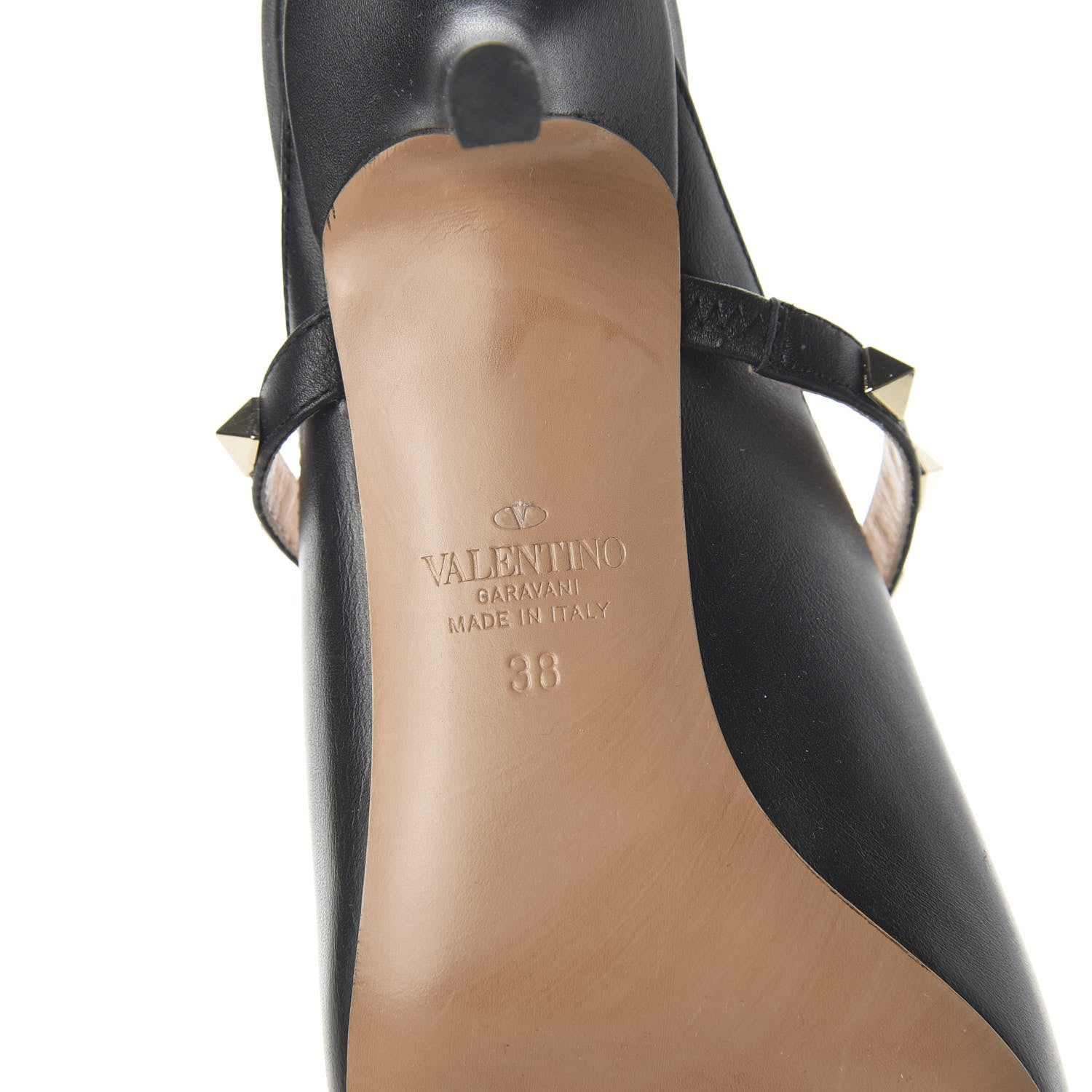 Valentino Garavani Nappa Rockstud Hype Low Heel Mules 38 Black 6 of 8
