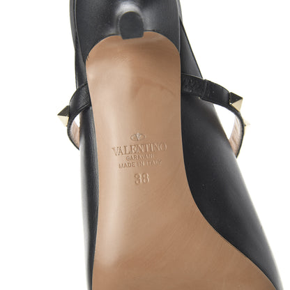 Valentino Garavani Nappa Rockstud Hype Low Heel Mules 38 Black 6 of 8