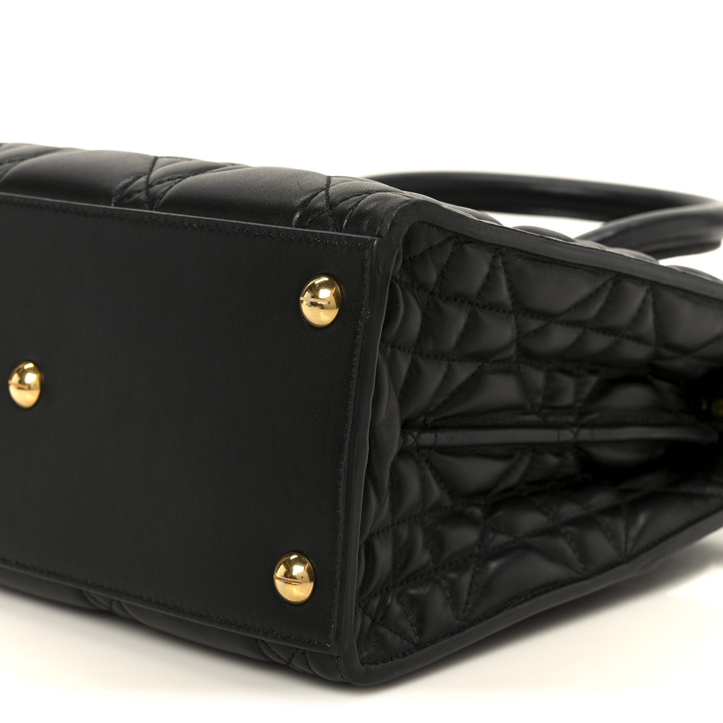 Calfskin Macrocannage Medium St. Honore Tote Black