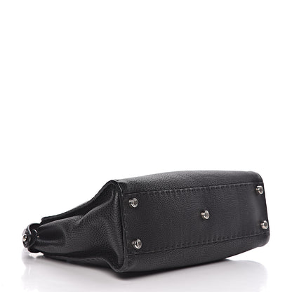 Fendi Cuoio Romano Selleria Bi-Color Medium Peekaboo Iconic Satchel Black Mou 5 of 15