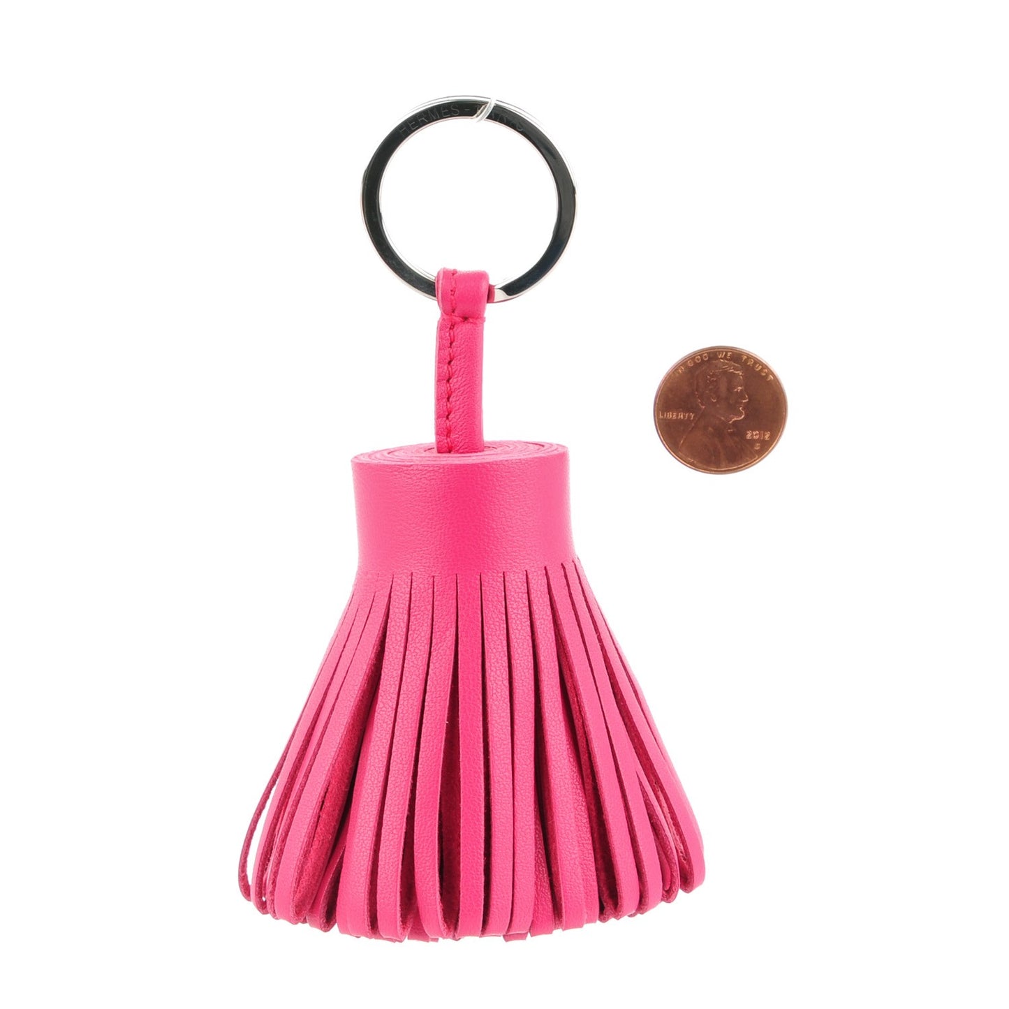 Lambskin Carmen Tassel Key Holder Rose Shocking