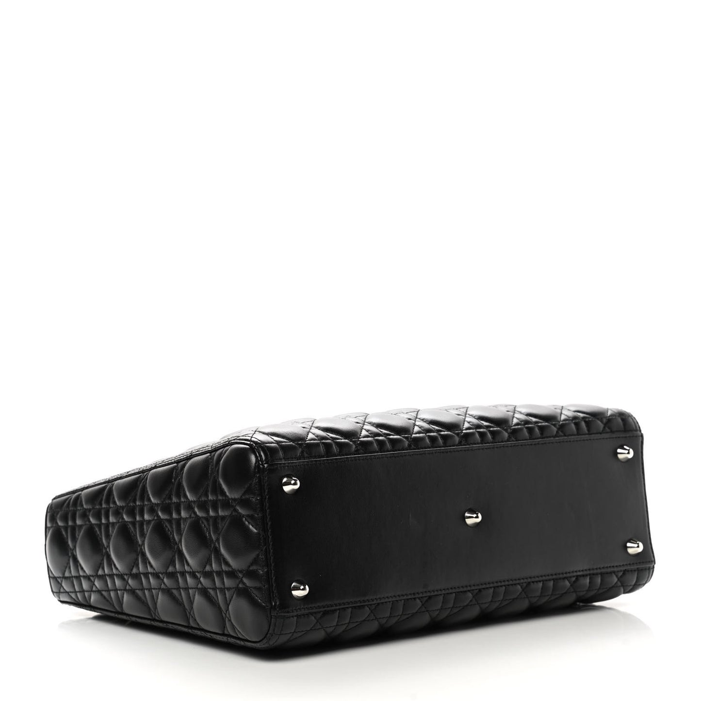 Lambskin Cannage Large Lady Dior Black