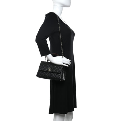 Chanel Caviar Lizard Embossed Quilted Mini Coco Handle Flap Black 2 of 9