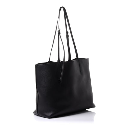 Prada Vitello Daino Etiquette Shopping Bag Black 3 of 12