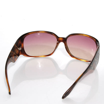Chanel Tortoise Shell Crystal CC Sunglasses 5080 B 3 of 6