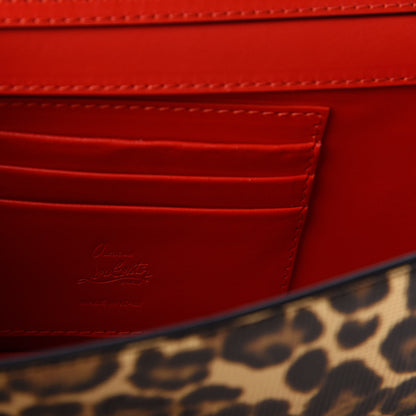 Christian Louboutin Metallic Calfskin Leopard Print Loubi54 Crossbody Clutch Gold 6 of 8