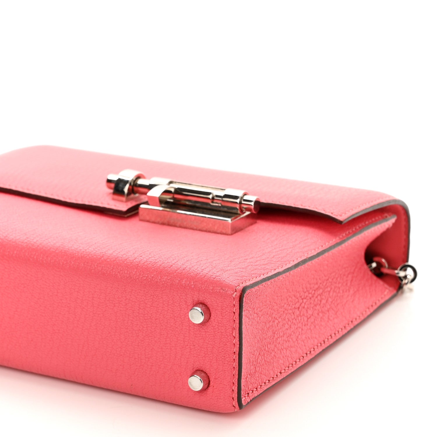 Hermes Chevre Mysore Mini Verrou Chaine Bag Rose Lipstick 10 of 10