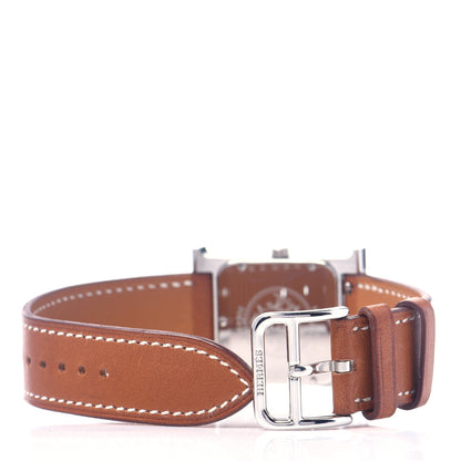 Hermes Stainless Steel Barenia 26mm Heure H Hour Quartz Watch Fauve 5 of 6