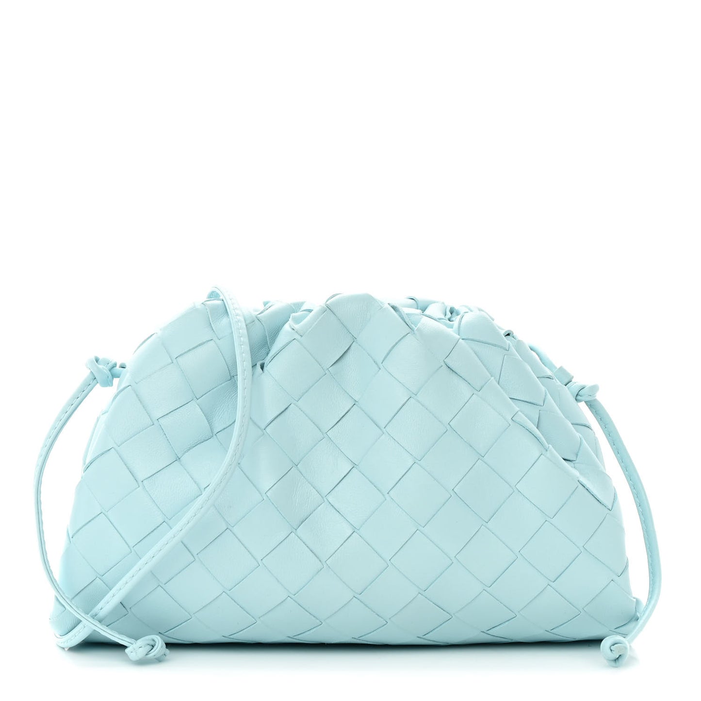 Nappa Intrecciato The Mini Pouch Topazio Silver