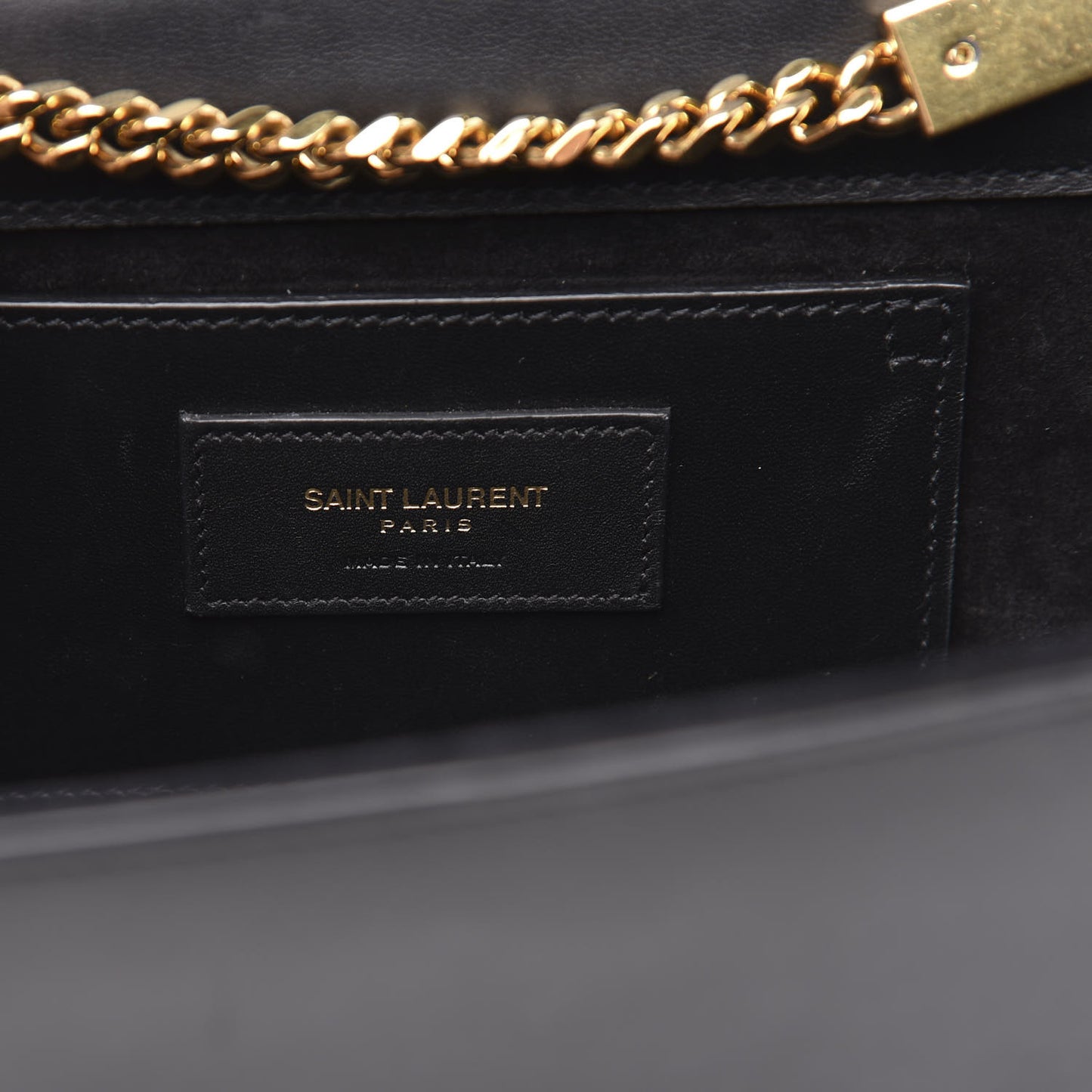 Smooth Calfskin Medium Classic Monogram Kate Tassel Satchel Black