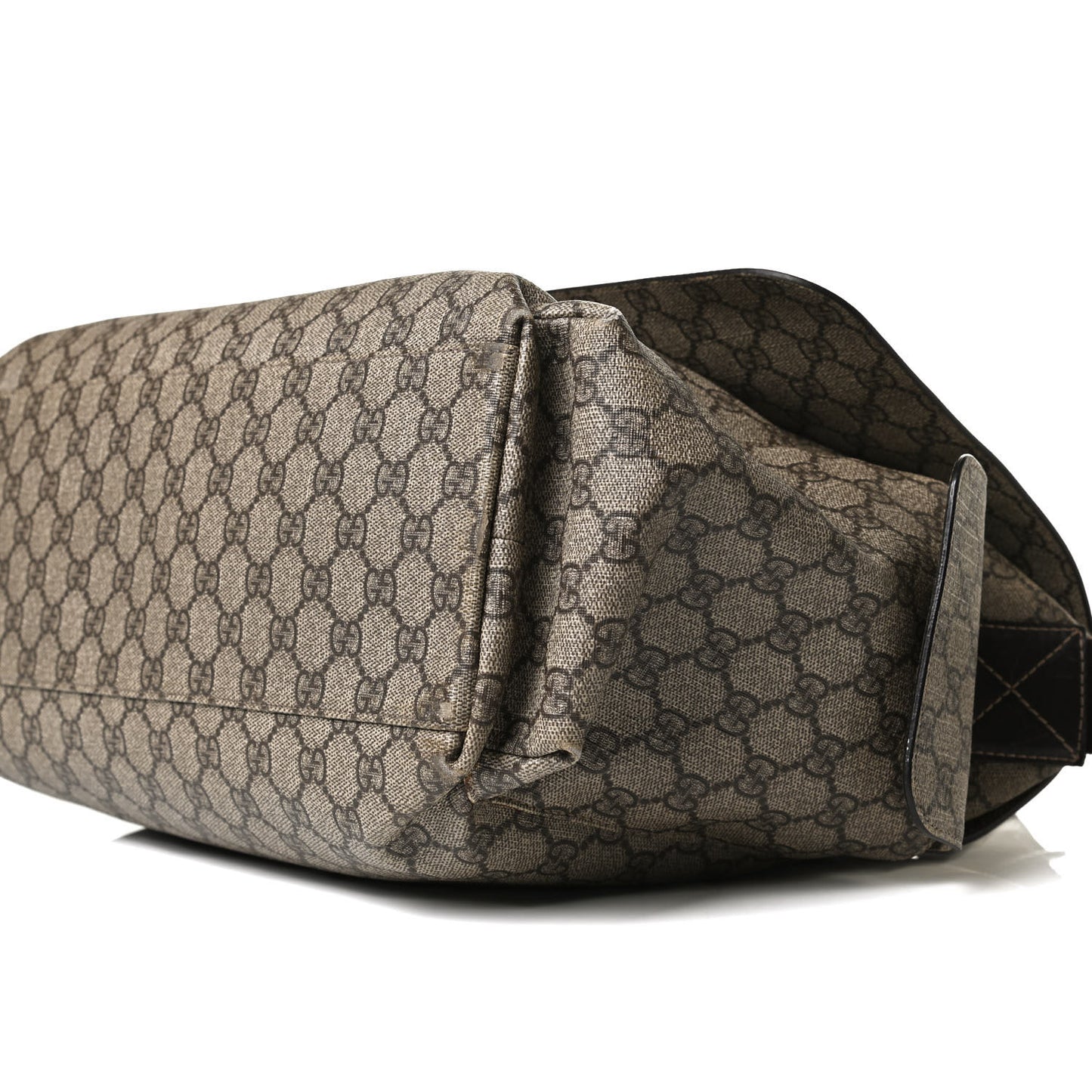 GG Plus Monogram Messenger Diaper Bag Dark Brown