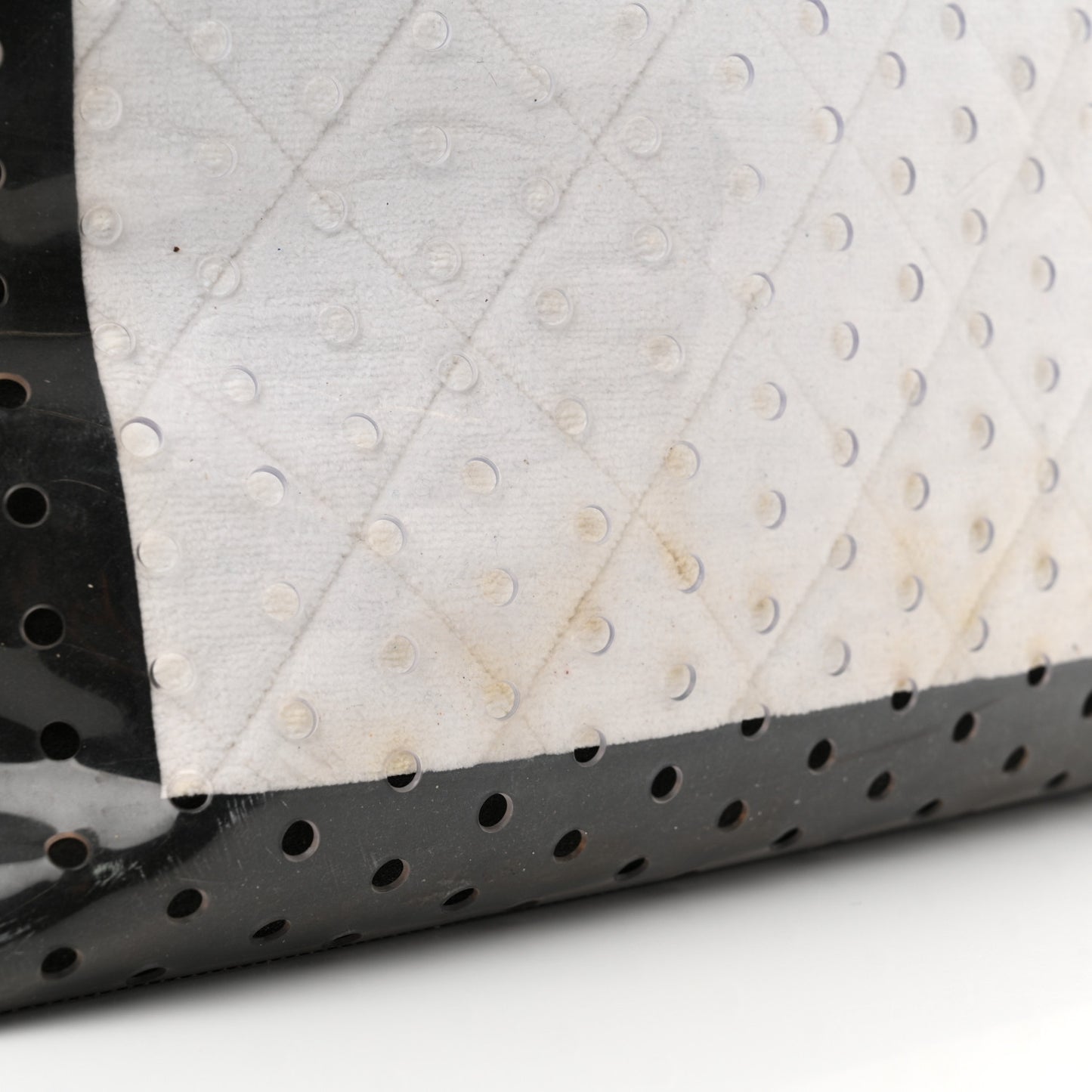Canvas Vinyl Perforated CC Tote White Black Dark Navy