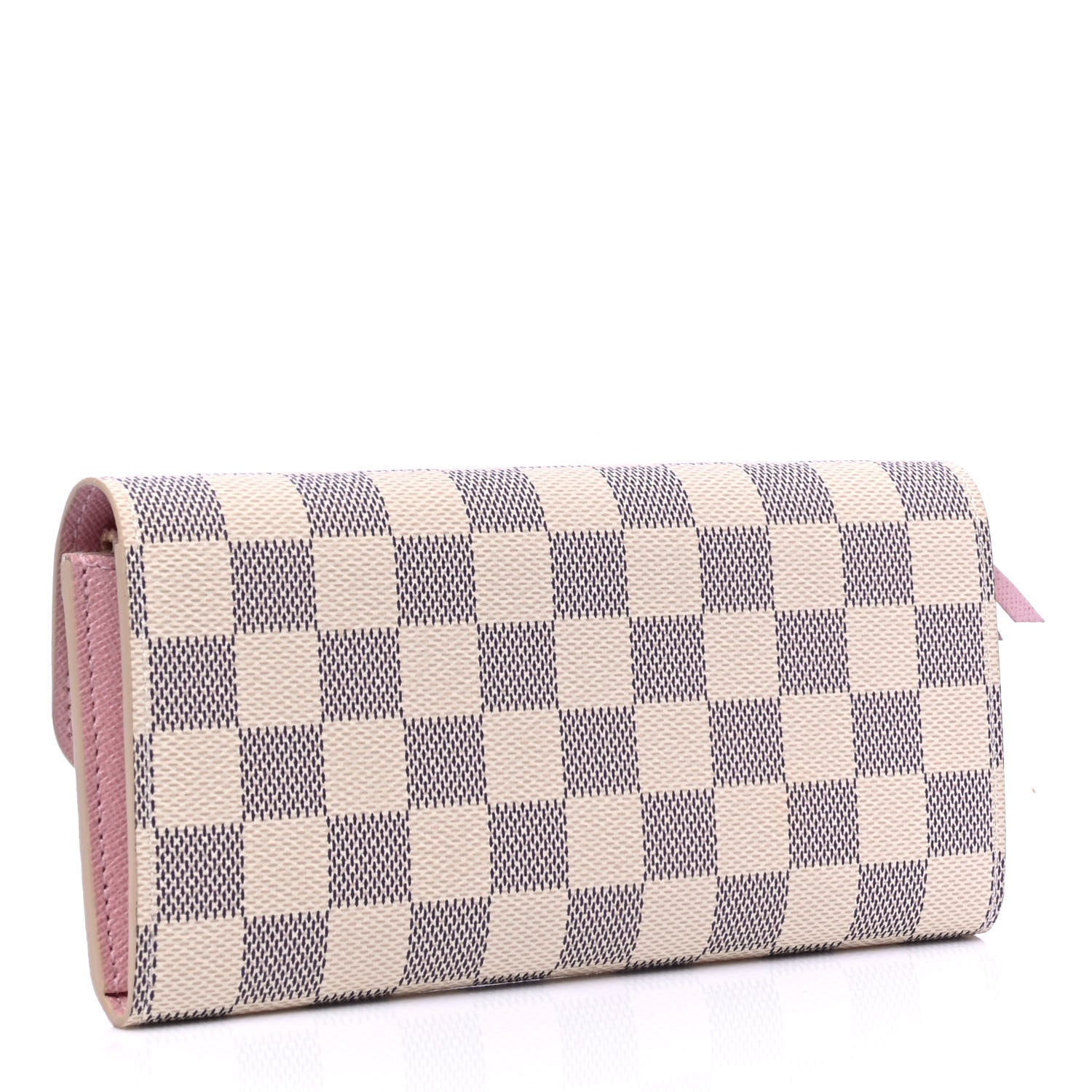 Louis Vuitton Damier Azur Emilie Wallet Rose Ballerine 2 of 5