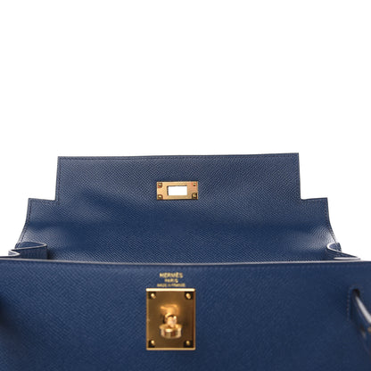 Hermes Epsom Kelly Sellier 28 Bleu De Malte 25 of 36