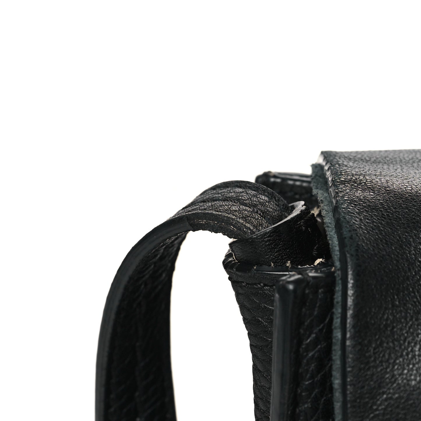 Goatskin Small Faye Shoulder Bag Black