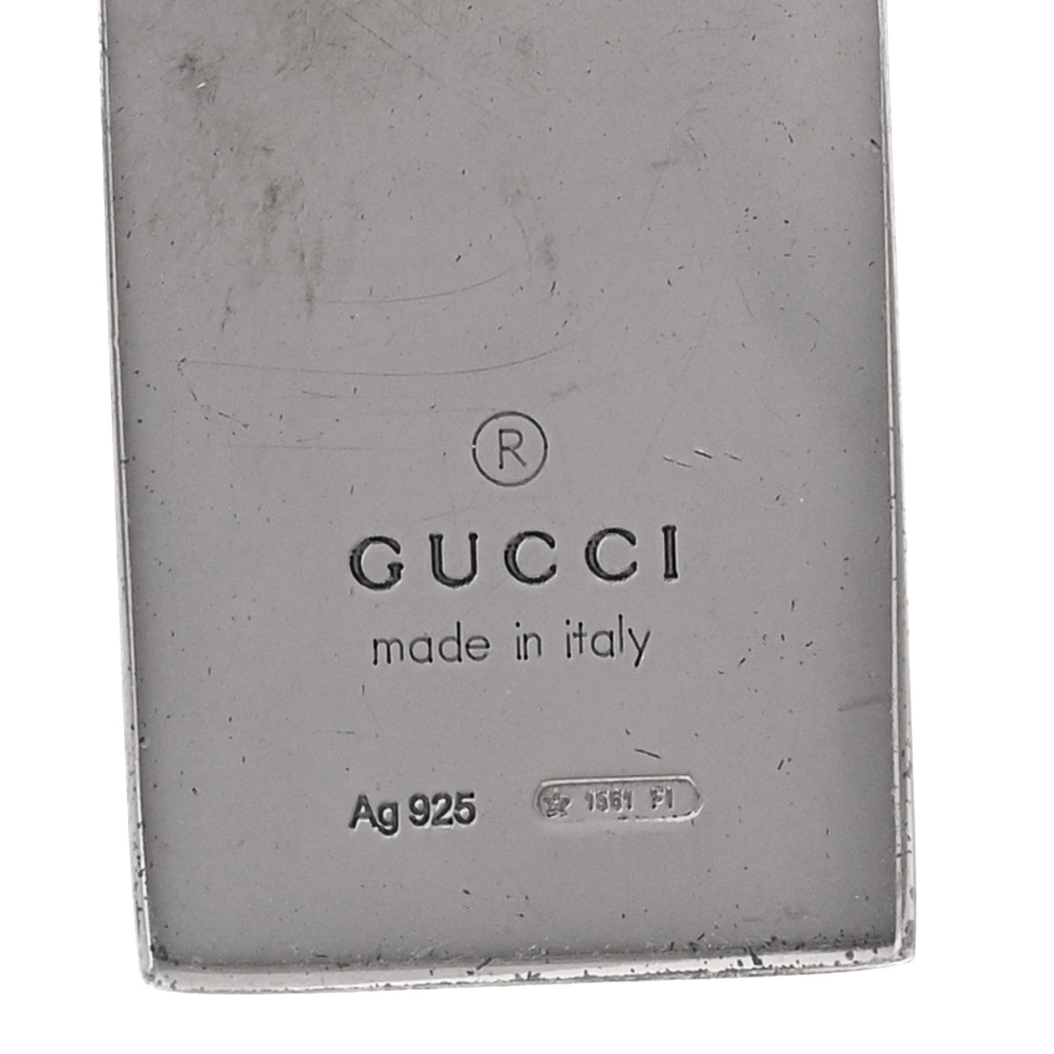 Gucci Sterling Silver Enamel Diamantissima Pendant Necklace Black 5 of 5