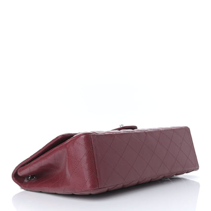 Chanel Caviar Quilted Maxi Single Flap Dark Red 3 of 11