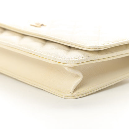 Chanel Caviar Quilted Wallet On Chain WOC White 11 of 14