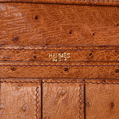 Hermes Ostrich Bearn Wallet Gold 6 of 17
