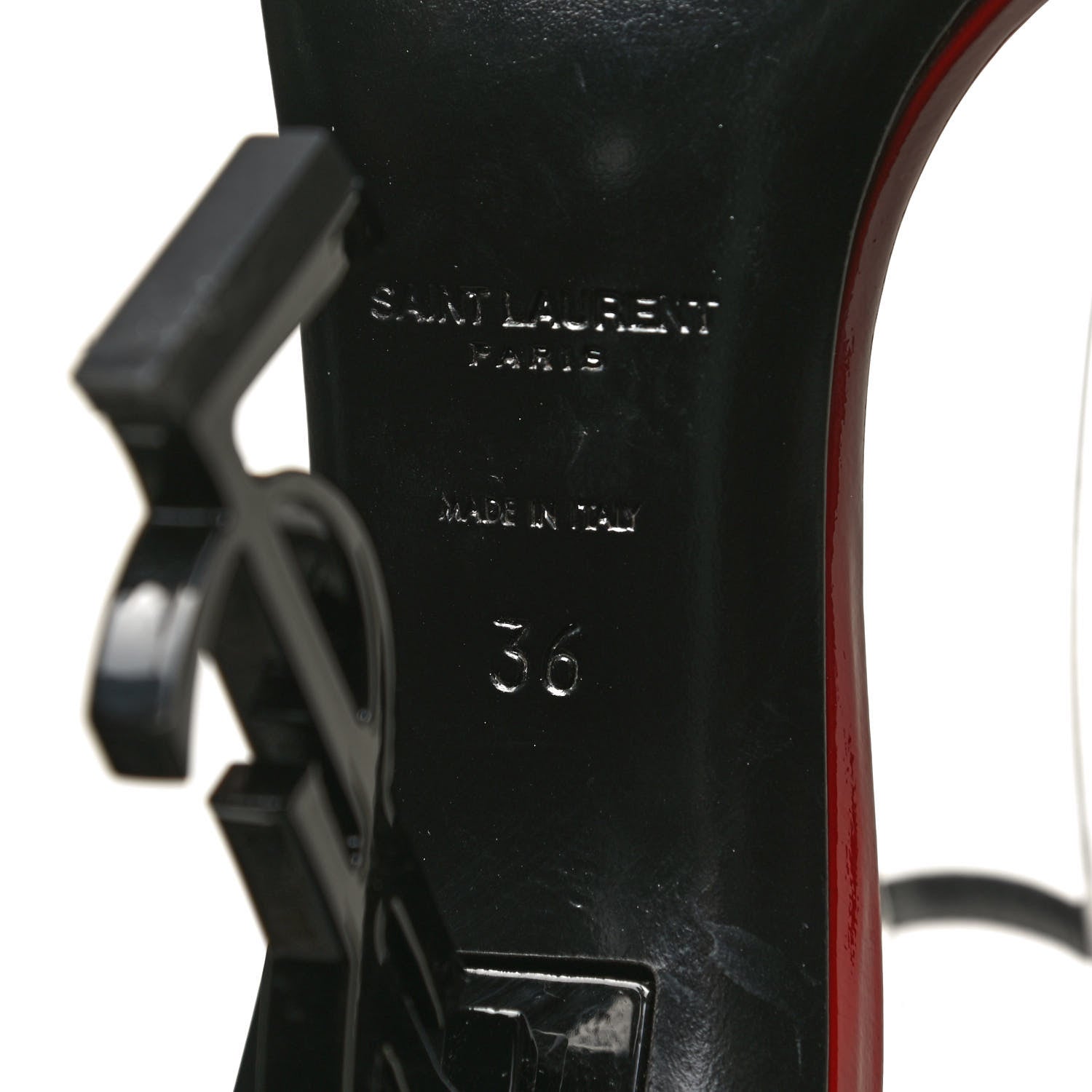 Saint Laurent Patent Opyum Sandals 36 Red 9 of 11