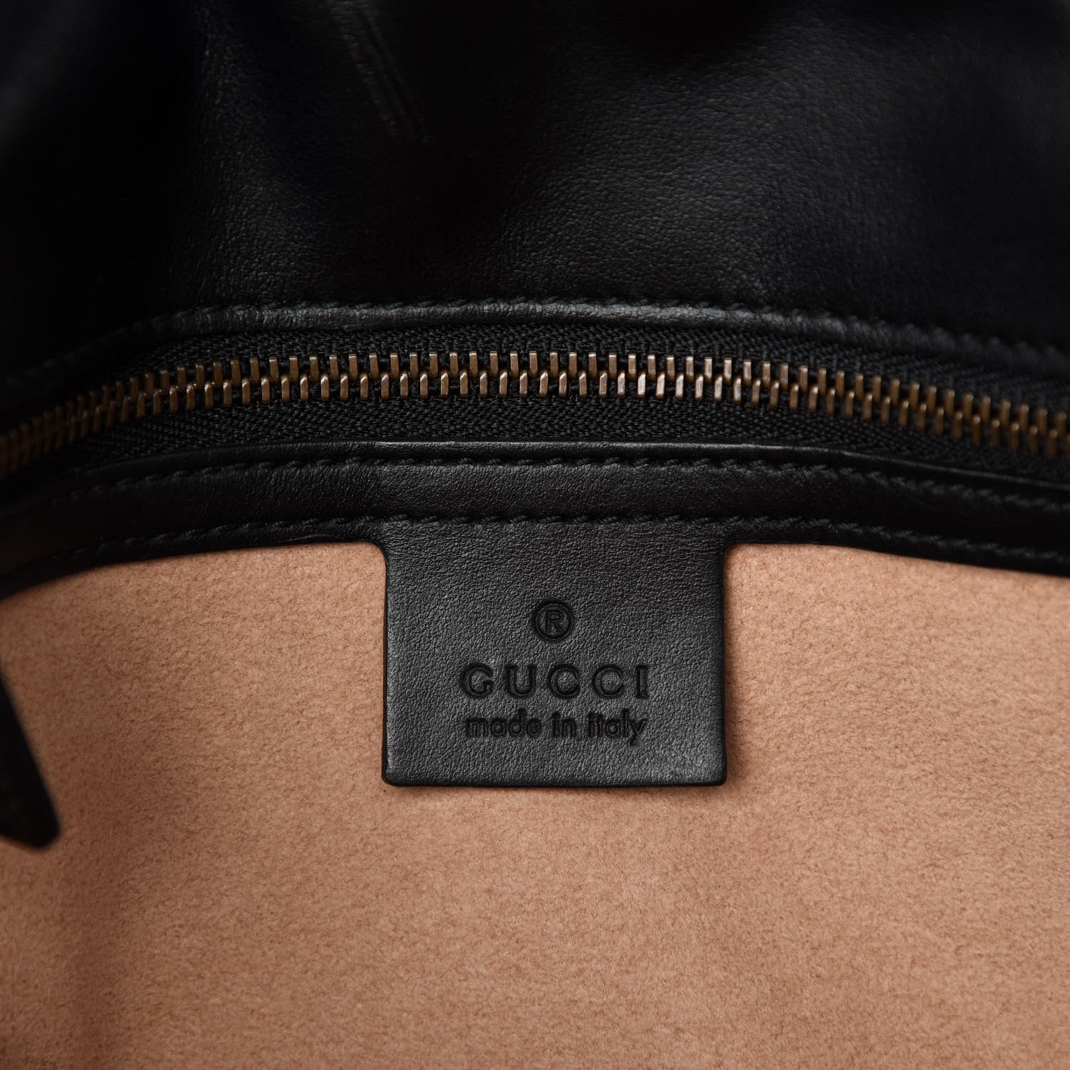 Gucci Calfskin Matelasse Small GG Marmont Shoulder Bag Black 9 of 11