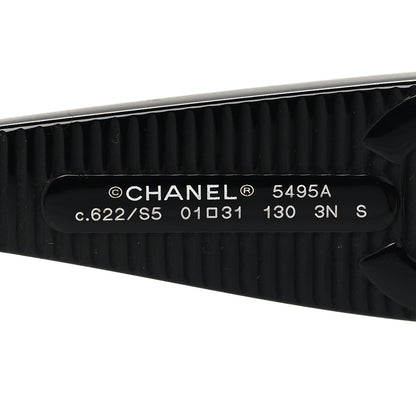 Chanel Acetate Shield Sunglasses 5495 Black 5 of 7