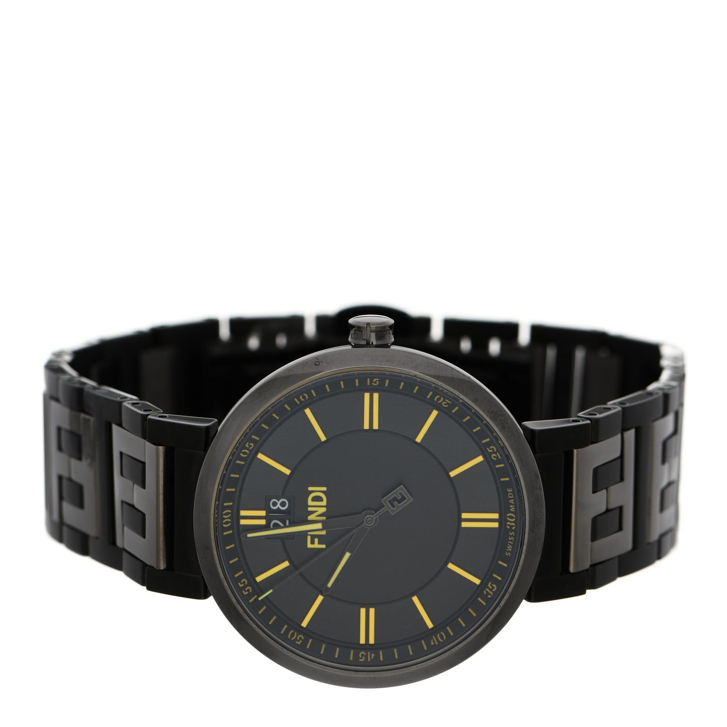 Stainless Steel 39mm Forever Fendi Quartz Watch Black