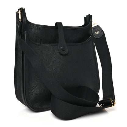 Hermes Taurillon Clemence Evelyne III GM Black 3 of 11