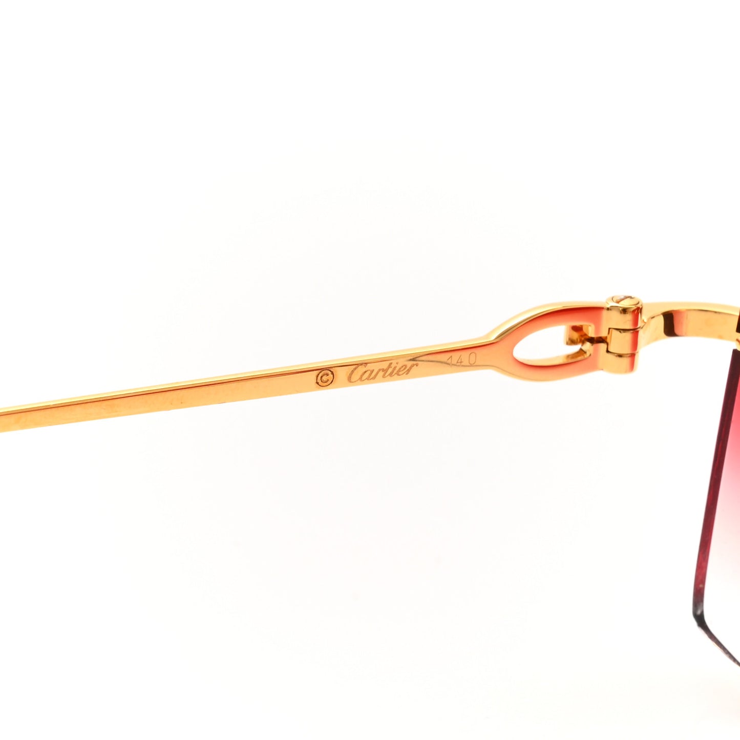 Metal Square Sunglasses CT00500 Gold Red