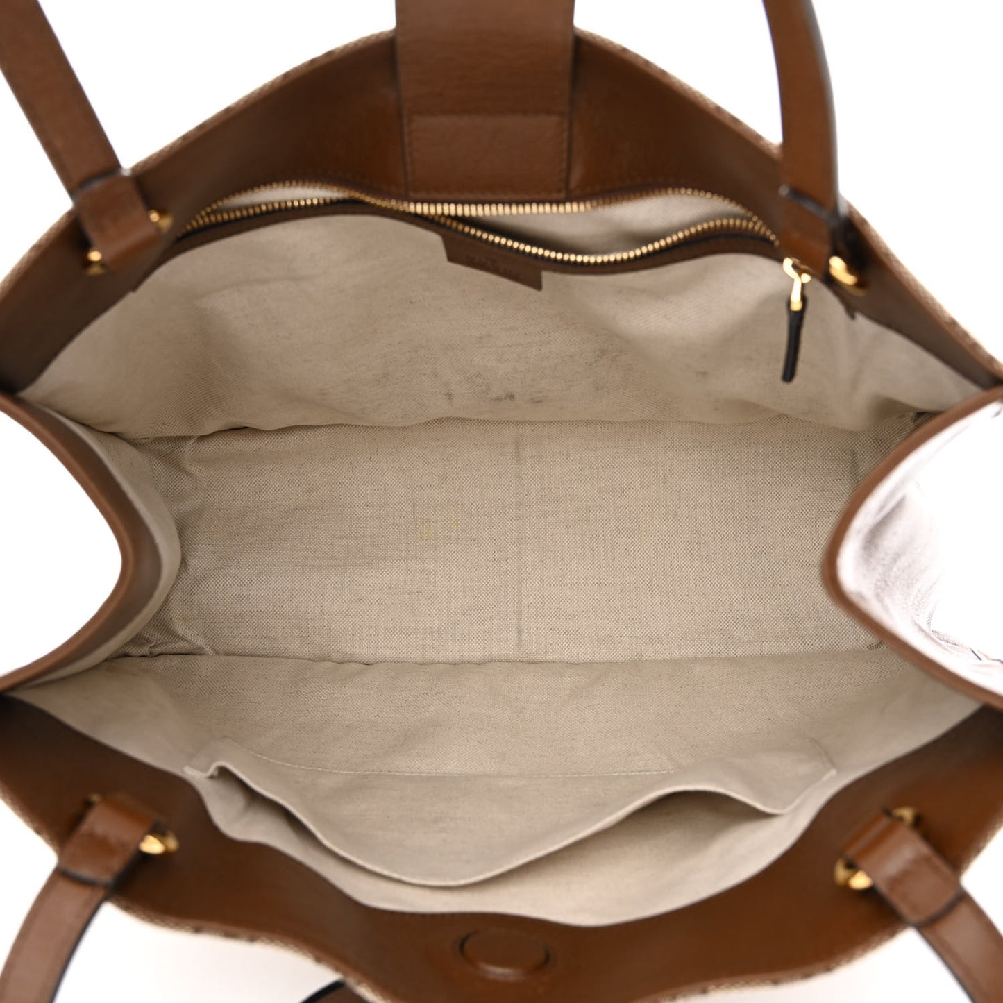 Monogram Horsebit 1955 Tote Bag Beige Brown Sugar