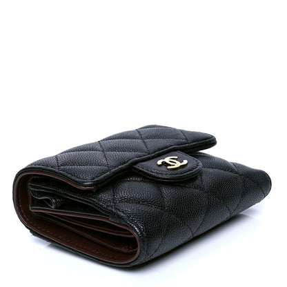 Chanel Caviar Quilted Compact Flap Wallet Black 3 of 4