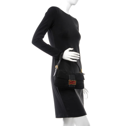 Fendi Suede Baguette Black 2 of 9