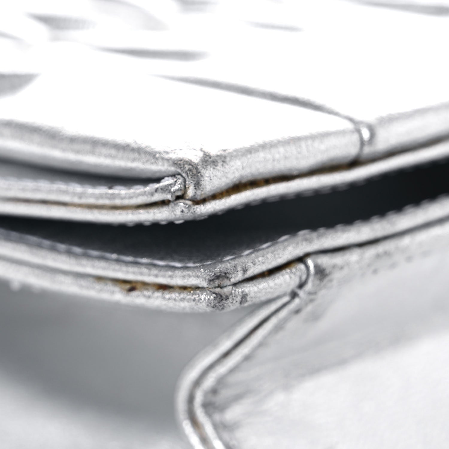 Chanel Metallic Lambskin Sac Pochette Argent 8 of 17