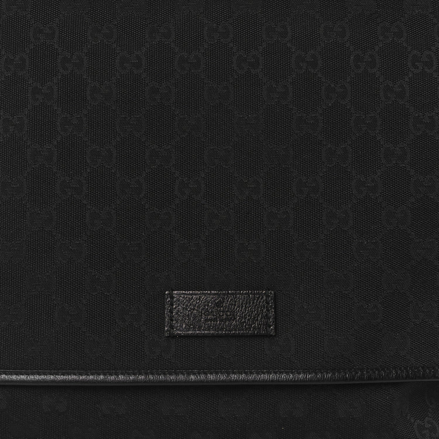 Gucci GG Plus Monogram Medium Flap Messenger Bag Black 9 of 11