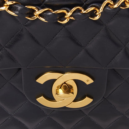 Chanel Lambskin Quilted XL Jumbo Single Flap Black 8 of 10