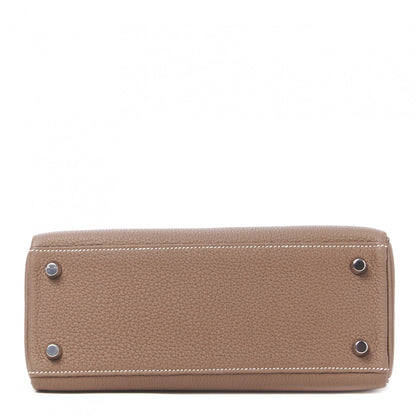 Hermes Togo Kelly Retourne 25 Etoupe 5 of 33