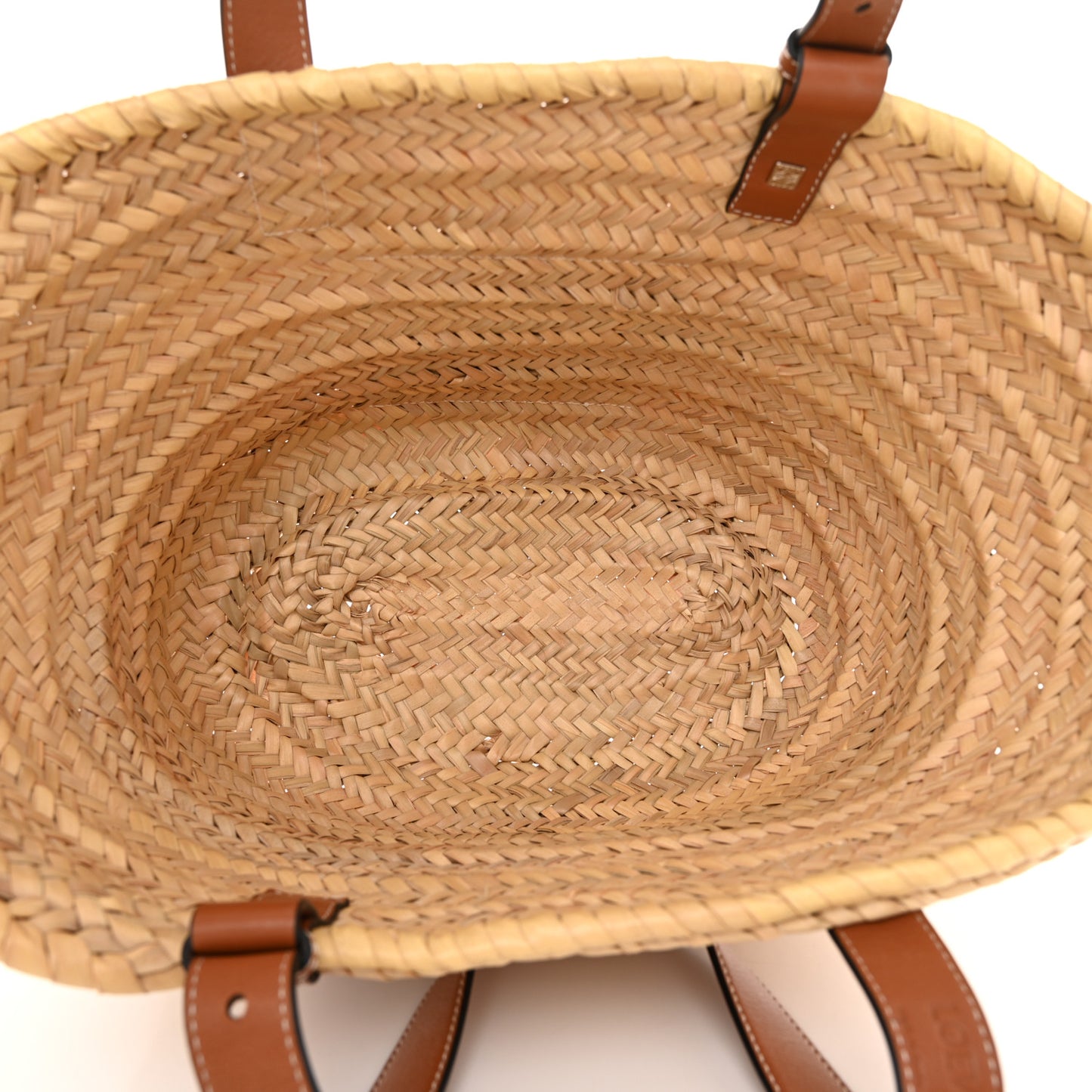 Raffia Basket Tote Bag Natural Tan