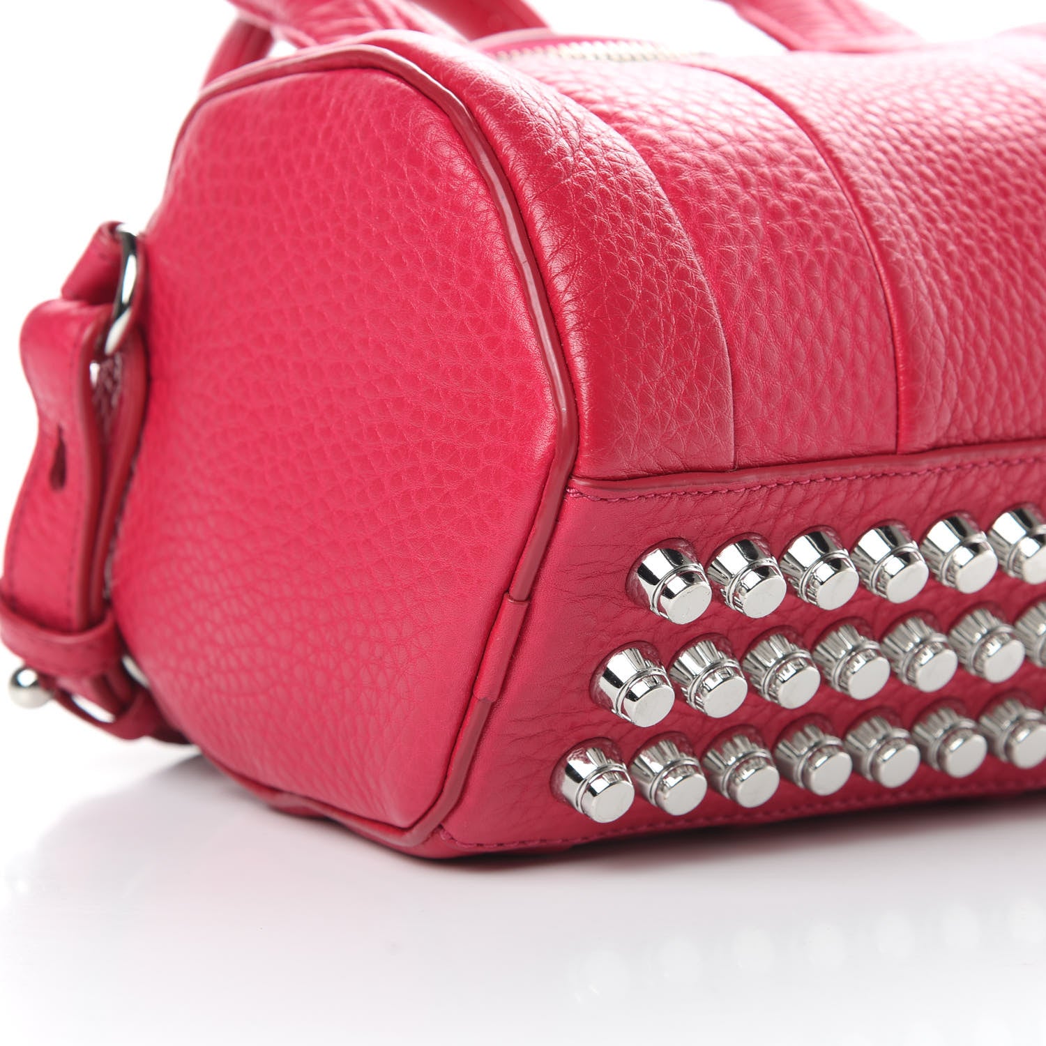 Alexander Wang Pebbled Lambskin Mini Rockie Fuchsia Rhodium Hardware 8 of 11