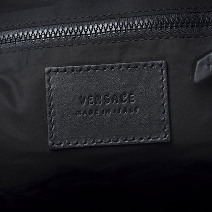 Versace Nylon 90's Vintage Logo Backpack Blue 5 of 7
