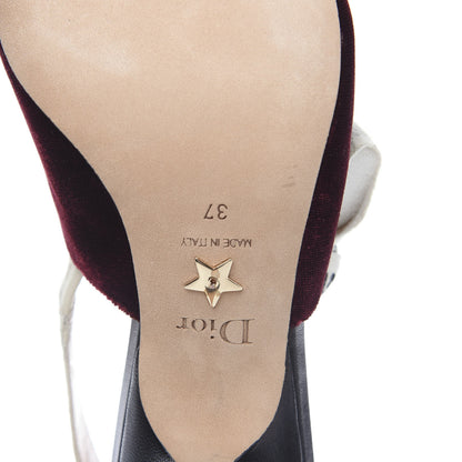 Christian Dior Velvet Ribbon J'Adior Slingback 65mm Pumps 37 Deep Amaranth 7 of 9