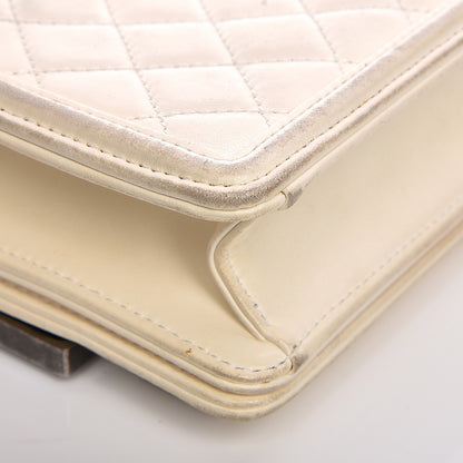 Chanel Lambskin Plexiglass Boy Brick Flap Dark White 14 of 16